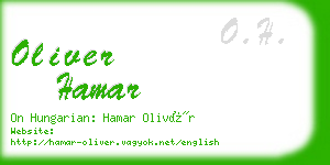 oliver hamar business card